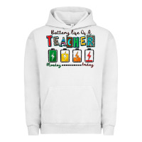 Pigment Lunar Rock battery life of a teacher Urban Hoodie - Zillion Design Studio