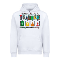 White battery life of a teacher Urban Hoodie - Zillion Design Studio