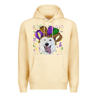 Pina Colada mardi gras hat  white shepherd Premium Hoodie - RanaPortraitStore