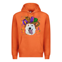 Carrot mardi gras hat  white shepherd Premium Hoodie - RanaPortraitStore
