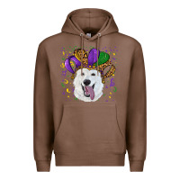 Chestnut mardi gras hat  white shepherd Premium Hoodie - RanaPortraitStore