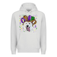 Dove Grey mardi gras hat  white shepherd Premium Hoodie - RanaPortraitStore