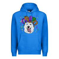 True Royal mardi gras hat  white shepherd Premium Hoodie - RanaPortraitStore