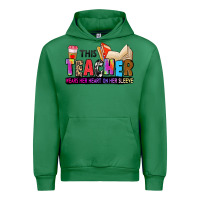 Emerald this teacher wears her heart on her sleeve Urban Hoodie - Zillion Design Studio