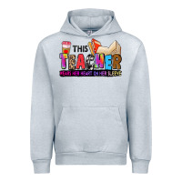 Heather Grey this teacher wears her heart on her sleeve Urban Hoodie - Zillion Design Studio