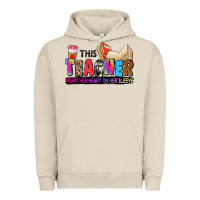 Pigment French Oak this teacher wears her heart on her sleeve Urban Hoodie - Zillion Design Studio