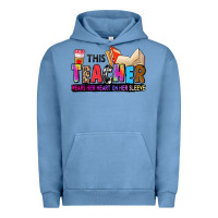 Pigment Pebble Blue this teacher wears her heart on her sleeve Urban Hoodie - Zillion Design Studio