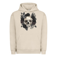 Pigment French Oak Floral skull Urban Hoodie - RanaPortraitStore