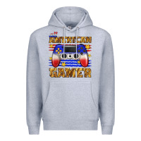 Heather Grey all american gamer Premium Hoodie - texasbilliewilder