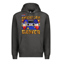 Charcoal Heather all american gamer Premium Hoodie - texasbilliewilder