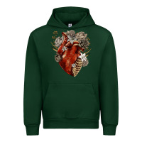 Forest Green Flower anatomical heart Urban Hoodie - RanaPortraitStore