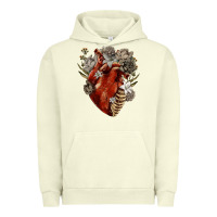 Pigment Pistachio Flower anatomical heart Urban Hoodie - RanaPortraitStore