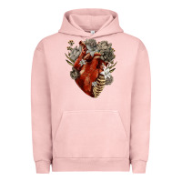 Pigment Salmon Flower anatomical heart Urban Hoodie - RanaPortraitStore