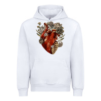 White Flower anatomical heart Urban Hoodie - RanaPortraitStore