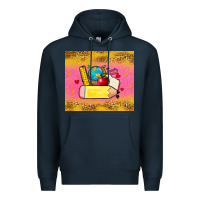Navy back to school custom name Premium Hoodie - Zillion Design Studio