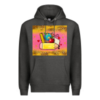Charcoal Heather back to school custom name Premium Hoodie - Zillion Design Studio