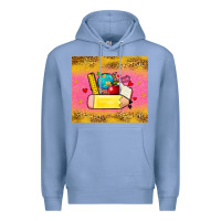 Colony Blue back to school custom name Premium Hoodie - Zillion Design Studio