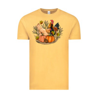 Vintage Mustard fall coop animals pumpkin Vintage Tee - Artiststas