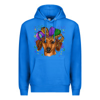 True Royal mardi gras hat dachshund Premium Hoodie - RanaPortraitStore