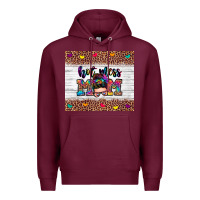 Burgundy hot mess mom Premium Hoodie - Zillion Design Studio
