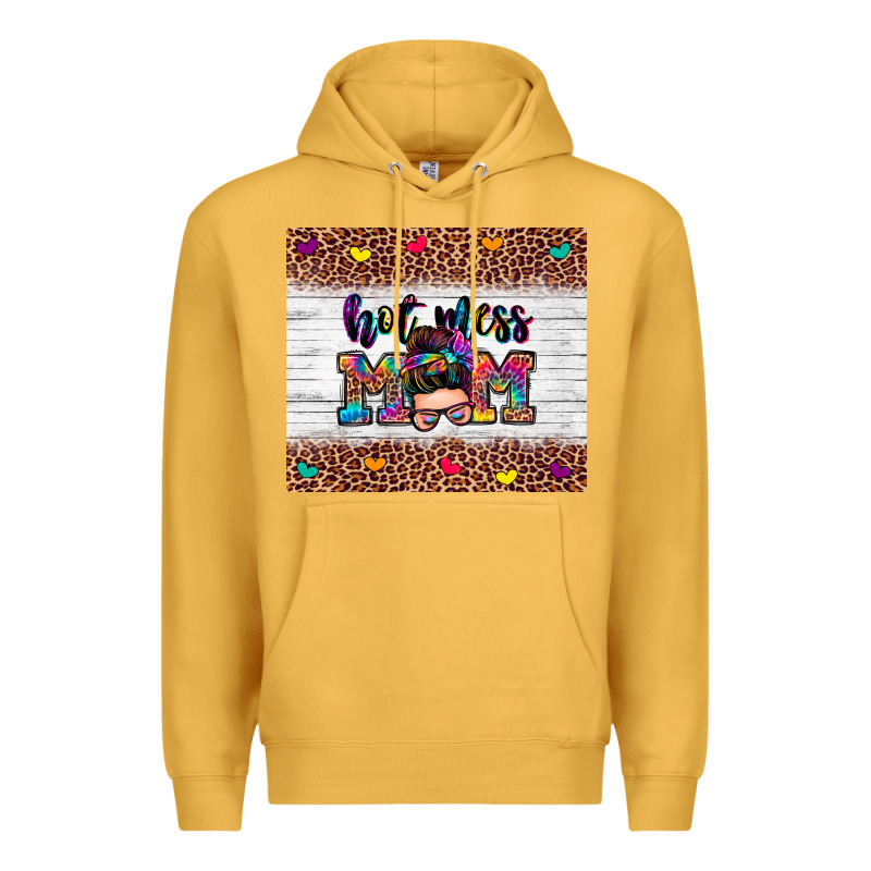 Hot Mess Mom Premium Hoodie by Zillion Design Studio | Teevron