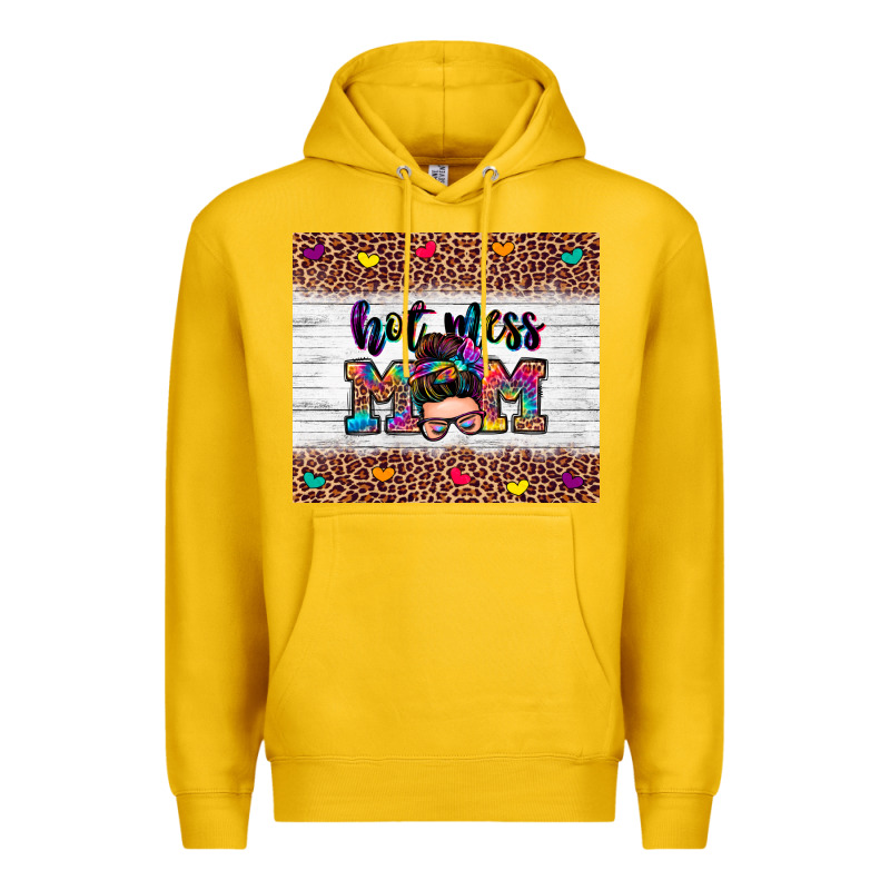 Hot Mess Mom Premium Hoodie by Zillion Design Studio | Teevron