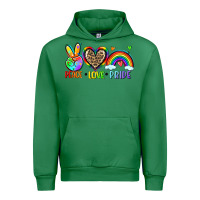 Emerald peace love pride Urban Hoodie - Zillion Design Studio