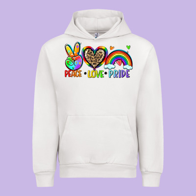 Peace Love Pride Urban Hoodie Designed By Zillion Design Studio