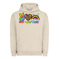 Pigment French Oak peace love pride Urban Hoodie - Zillion Design Studio