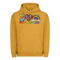 Pigment Peanut Butter peace love pride Urban Hoodie - Zillion Design Studio