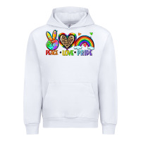 White peace love pride Urban Hoodie - Zillion Design Studio