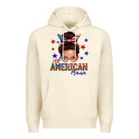 Sandshell all american mama messy bun Premium Hoodie - texasbilliewilder