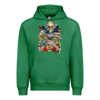Emerald Flower Boho Skull Skeleton Urban Hoodie - RanaPortraitStore