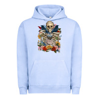 Pigment Grape Ice Flower Boho Skull Skeleton Urban Hoodie - RanaPortraitStore