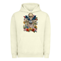 Pigment Pistachio Flower Boho Skull Skeleton Urban Hoodie - RanaPortraitStore