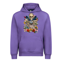 Tulip Flower Boho Skull Skeleton Urban Hoodie - RanaPortraitStore