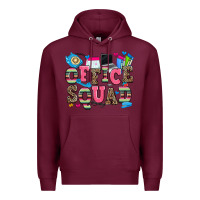 Burgundy office squad Premium Hoodie - Zillion Design Studio