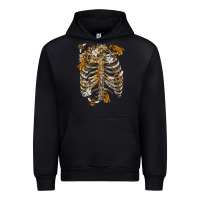Black Flower rib cage bees Urban Hoodie - RanaPortraitStore