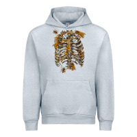 Heather Grey Flower rib cage bees Urban Hoodie - RanaPortraitStore