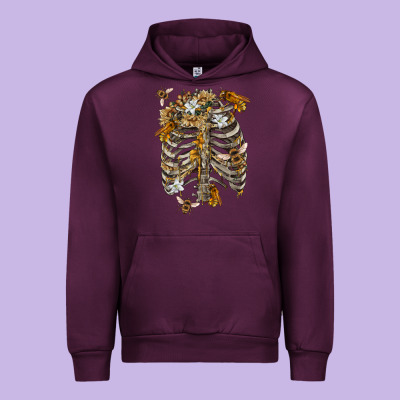 Urban Hoodie Flower rib cage bees