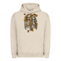 Pigment French Oak Flower rib cage bees Urban Hoodie - RanaPortraitStore