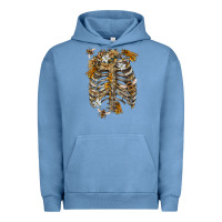 Pigment Pebble Blue Flower rib cage bees Urban Hoodie - RanaPortraitStore