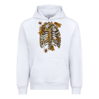 White Flower rib cage bees Urban Hoodie - RanaPortraitStore
