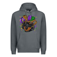 Rock mardi gras hat dachshund puppy Premium Hoodie - RanaPortraitStore