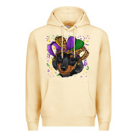 Pina Colada mardi gras hat dachshund puppy Premium Hoodie - RanaPortraitStore