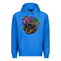 True Royal mardi gras hat dachshund puppy Premium Hoodie - RanaPortraitStore