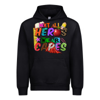 Black not all heros wear capes Urban Hoodie - Zillion Design Studio