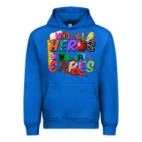 Cobalt not all heros wear capes Urban Hoodie - Zillion Design Studio