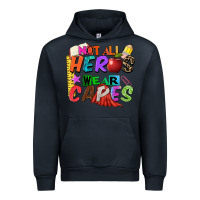 Navy not all heros wear capes Urban Hoodie - Zillion Design Studio