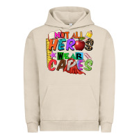 Pigment French Oak not all heros wear capes Urban Hoodie - Zillion Design Studio